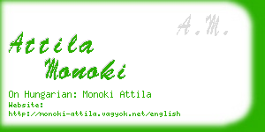 attila monoki business card